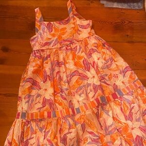 Rachel Zoe Floral Kids Dress in Orange and Purple